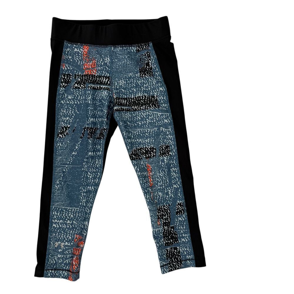 Under Armour Compression Leggings Womens Size M Heat Gear Cropped Multicolor